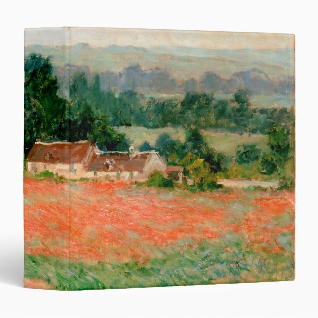 Haystack at Giverny, Claude Monet 3 Ring Binder (Front/Spine)