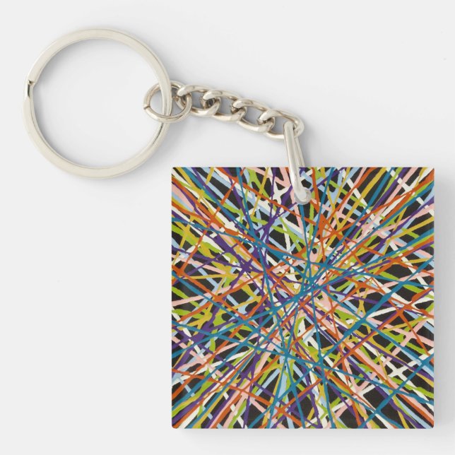 Haystack in Black Keychain (Front)