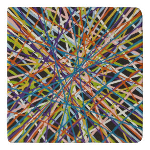 Haystack in Black Marble Trivet