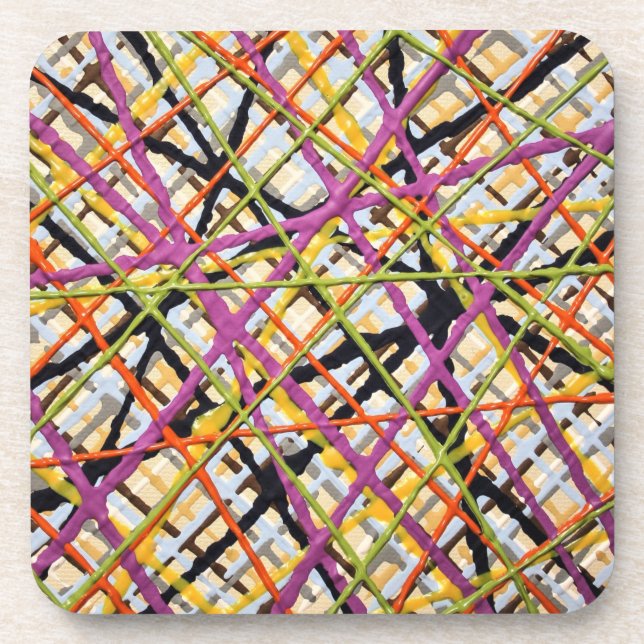 Haystack in Purple Set of 6 Coasters (Front)