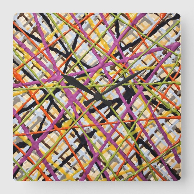 Haystack in Purple Wall Clock (Front)