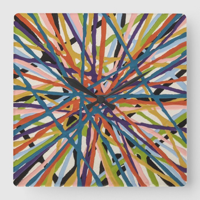 Haystack in White Wall Clock (Front)