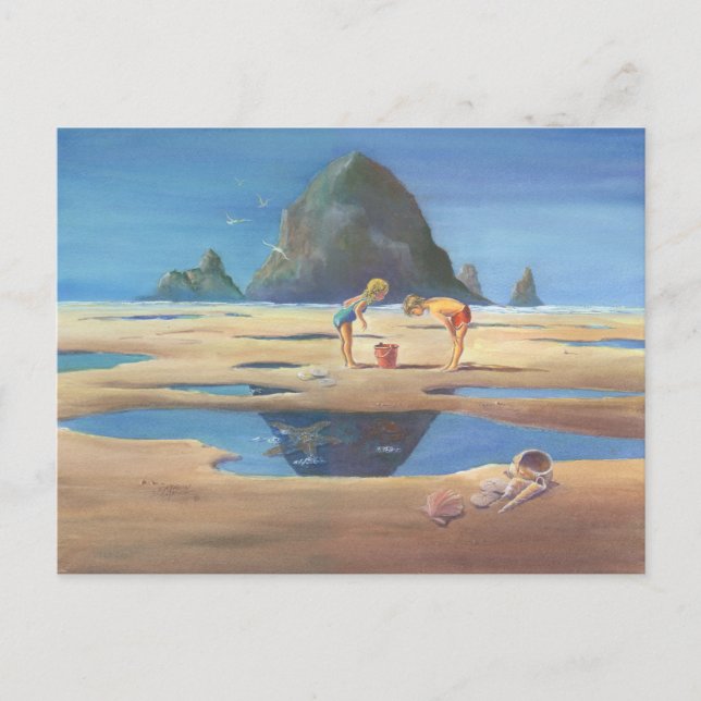 HAYSTACK ROCK 2 by SHARON SHARPE Postcard (Front)