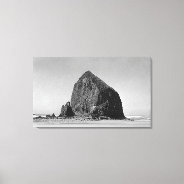 Haystack Rock at Cannon Beach, Oregon Photograph Canvas Print (Front)
