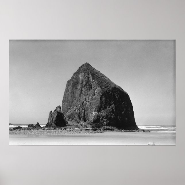Haystack Rock at Cannon Beach, Oregon Photograph Poster (Front)