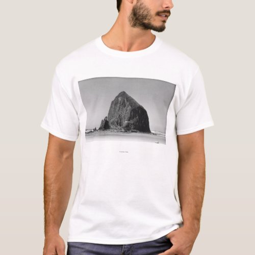 Haystack Rock at Cannon Beach Oregon Photograph T_Shirt