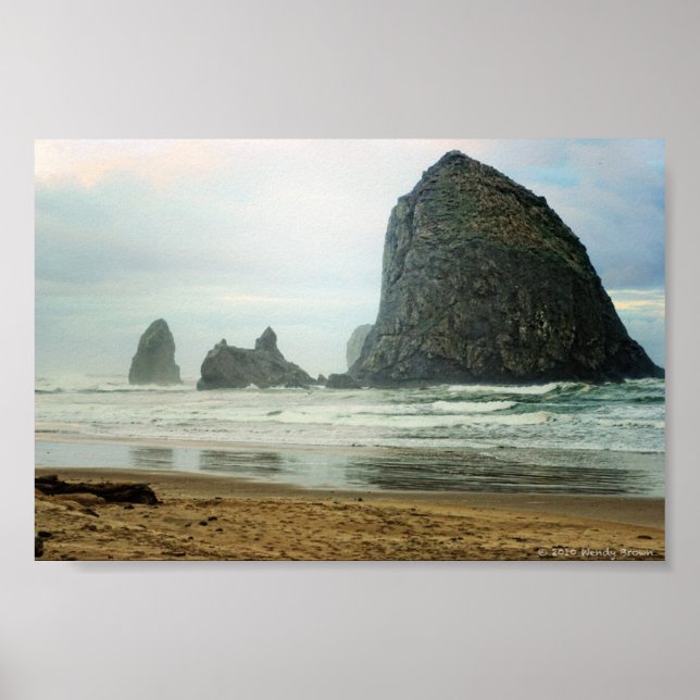 Haystack Rock at Cannon Beach Poster (Front)