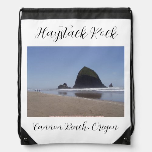 Haystack Rock cannon beach OR Reusable Grocery Bag