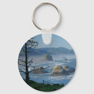Haystack Rock, Cannon Beach, Oregon Keychain