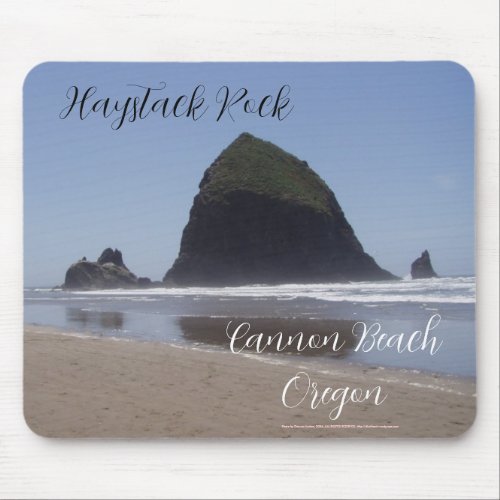 Haystack Rock cannon beach Oregon Mouse Pad