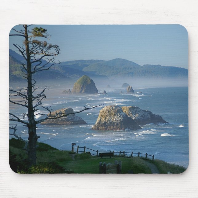 Haystack Rock, Cannon Beach, Oregon Mouse Pad (Front)