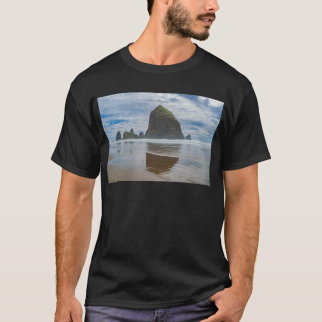 Haystack Rock, Cannon Beach, Oregon T-Shirt (Front)