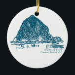 Haystack Rock Christmas Ornament<br><div class="desc">An illustration of Haystack Rock in Cannon Beach,  OR.</div>