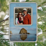 Haystack Rock Family Photo Cannon Beach Christmas  Christmas Ornament<br><div class="desc">Haystack Rock Family Photo Cannon Beach Christmas Ornament.  Customize with your favorite Family Photo,  your Name and the Year..</div>