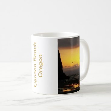 Haystack Rock on Cannon Beach, Oregon at Sunset Coffee Mug Haystack Rock on Cannon Beach, Oregon at Sunset Coffee Mug
