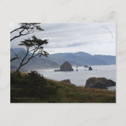 Haystack Rock, Oregon Announcement Postcard