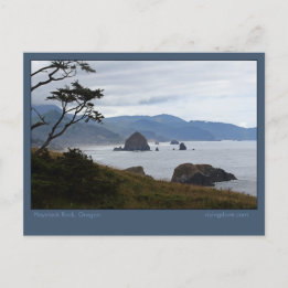 Haystack Rock, Oregon Announcement Postcard