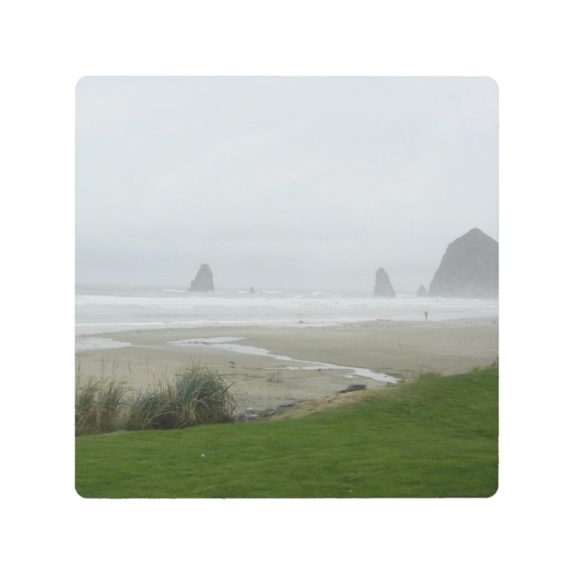 Haystack Rock Oregon Metal Print (Front)