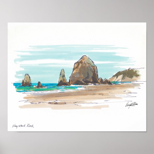 Haystack Rock Poster (Front)