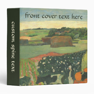 Haystacks in Brittany by Paul Gauguin, Vintage Art 3 Ring Binder
