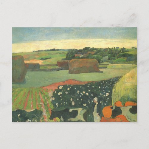 Haystacks in Brittany by Paul Gauguin Vintage Art Postcard