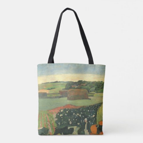 Haystacks in Brittany by Paul Gauguin Vintage Art Tote Bag