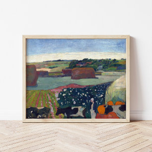 Haystacks in Brittany Paul Gauguin Poster
