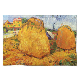Haystacks in Provence by Vincent van Gogh Cloth Placemat