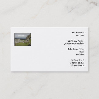 Haytor. Rocks in Devon England. On White. Business Card
