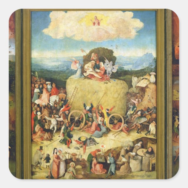 Haywain, 1515 square sticker (Front)