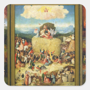 Haywain, 1515 square sticker