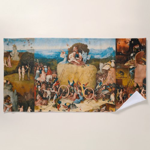 Haywain Triptych _ Hieronymus Bosch Beach Towel