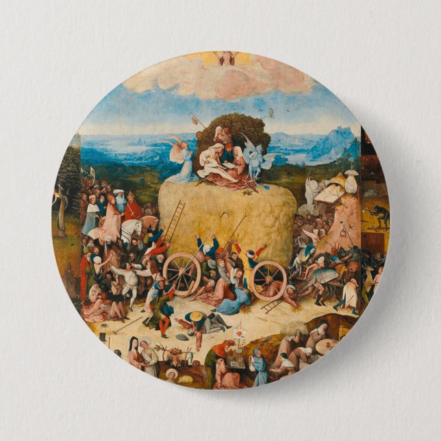 Haywain Triptych - Hieronymus Bosch Button (Front)