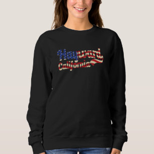 Hayward California American Flag Sweatshirt