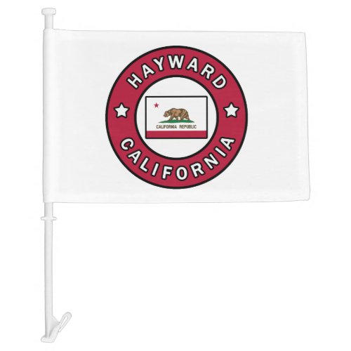 Hayward California Car Flag