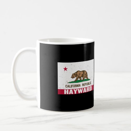 Hayward California Distressed Ca Republic Flag Coffee Mug