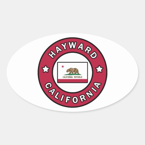 Hayward California Oval Sticker