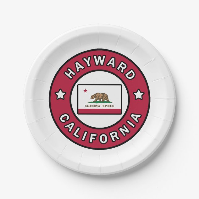 Hayward California Paper Plates (Front)