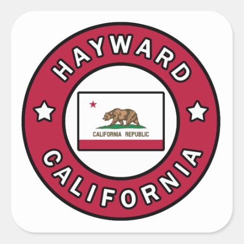 Hayward California Square Sticker