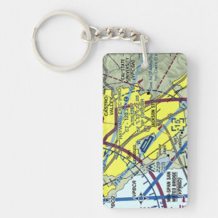 Hayward Executive Airport chart / taxi diagram Keychain