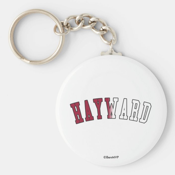 Hayward in California State Flag Colors Key Chain