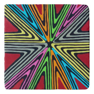 Haywire in Neon Marble Trivet