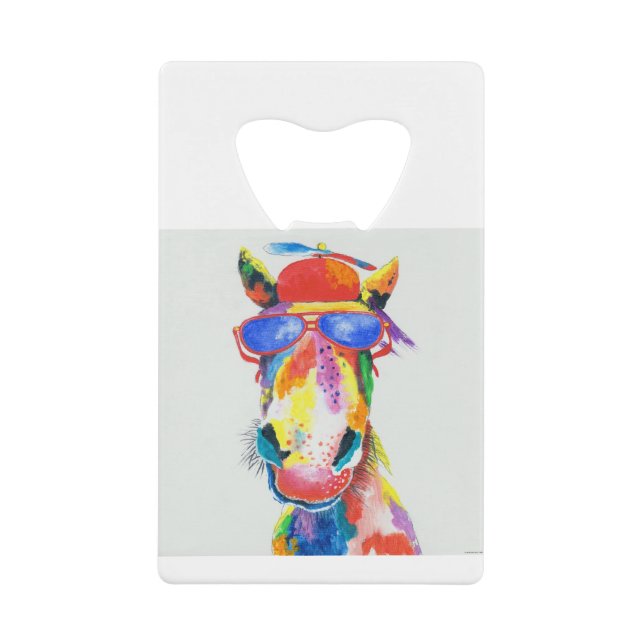 HAZ29 Horse.tif Credit Card Bottle Opener (Front)
