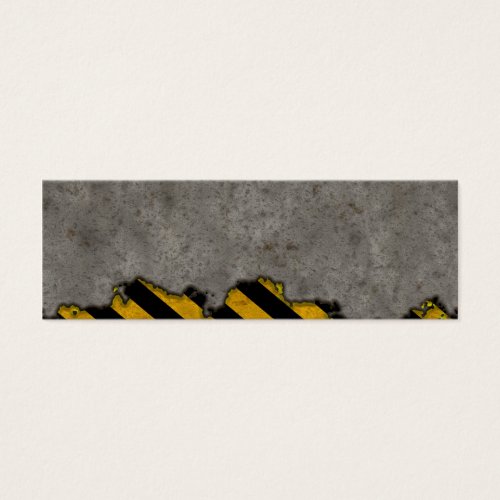 Hazard Striped Stone Texture Business Card Template