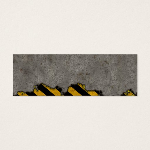 Customizable Hazard Striped Stone Texture Business Card Template