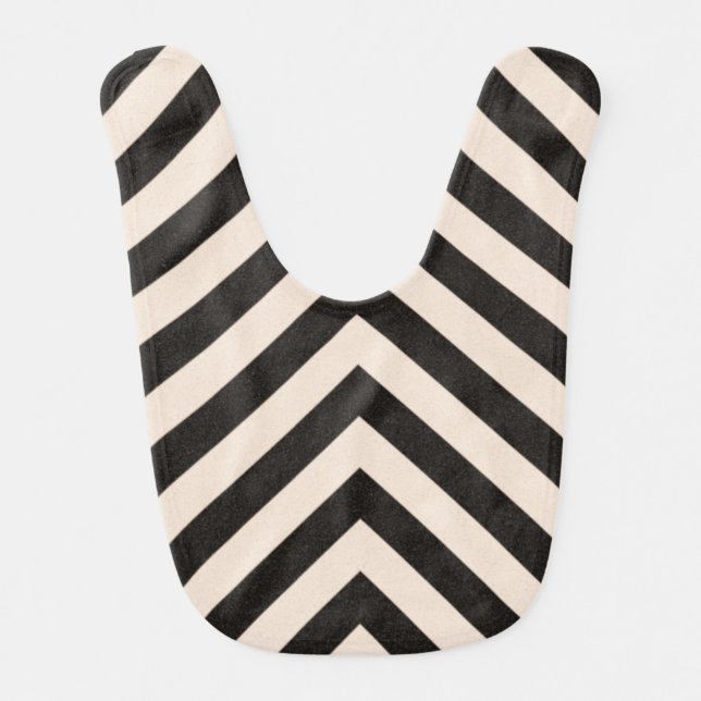 Hazard Stripes Baby Bib (Front)