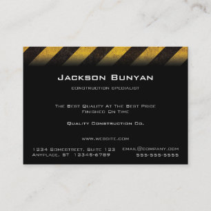 Hazard Stripes Chubby Business Cards