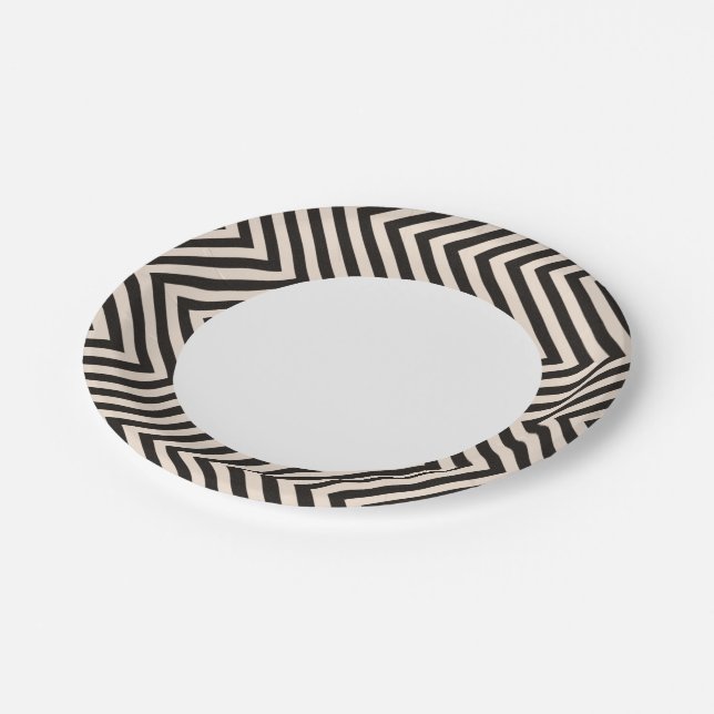 Hazard Stripes Paper Plates (Angled)