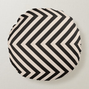 Hazard Stripes Round Pillow