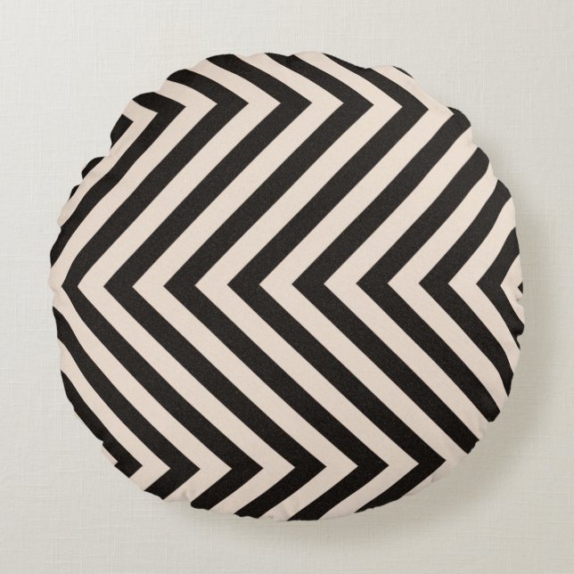 Hazard Stripes Round Pillow (Front)